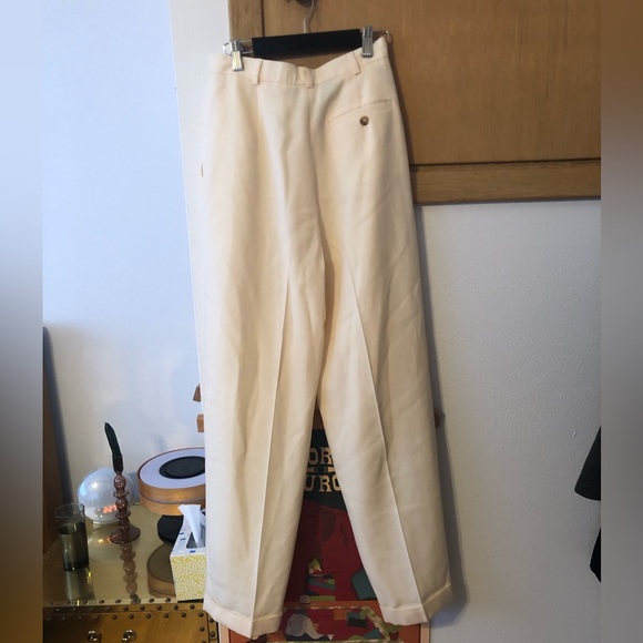 Lauren Ralph Lauren Cream Wool Dress Pants - Picture 6 of 7